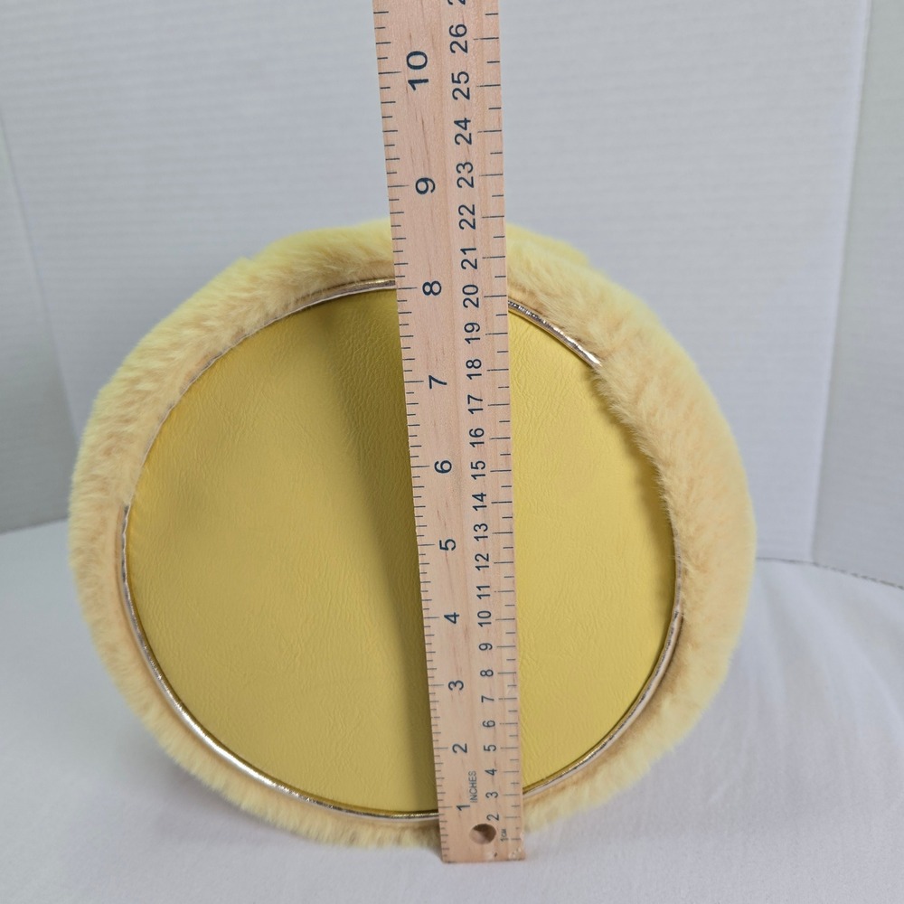 Disney Winnie The Pooh Hunny Pot Plush Fuzzy Round Makeup Case Bag Hot Topic NWT - Picture 5 of 9